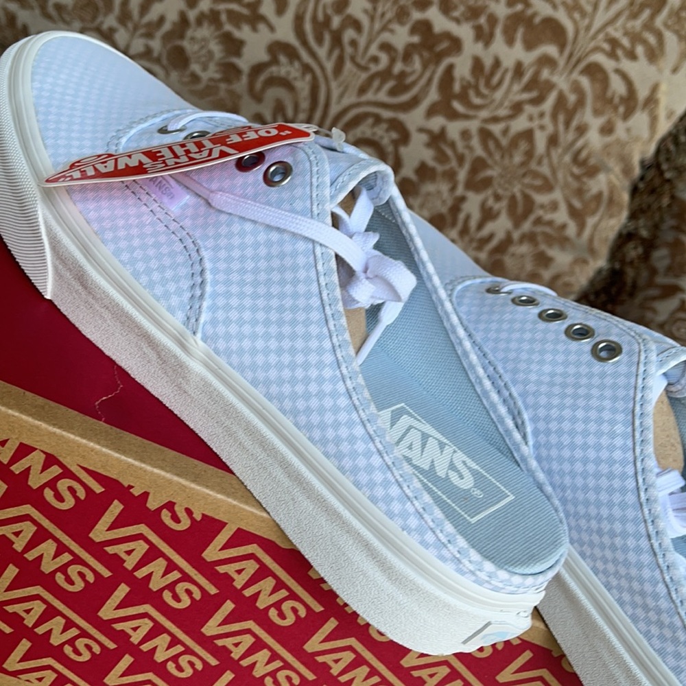 Vans Authentic Mule Pastel Checkerboard Misty Bl W - Picture 15 of 16